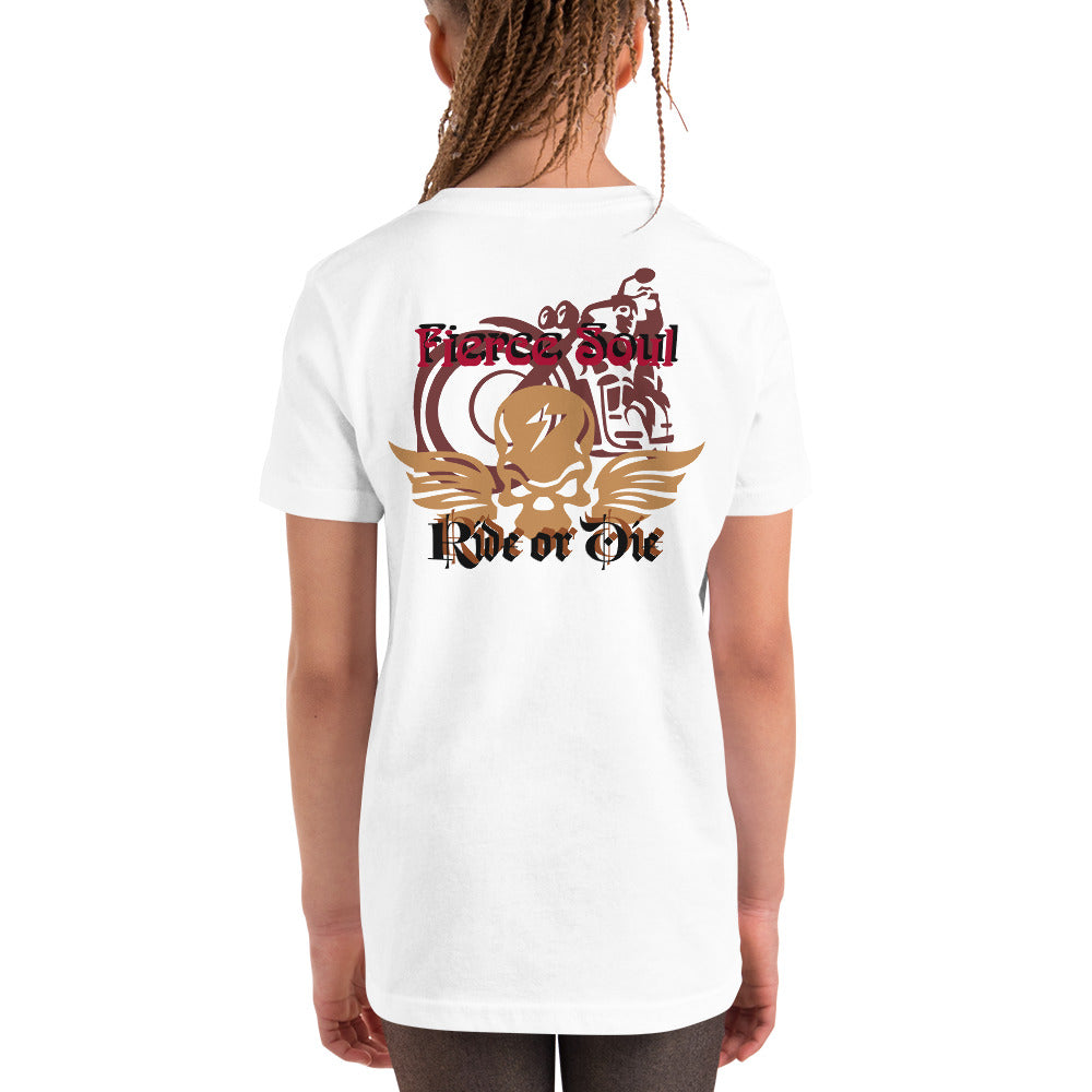 Ride or Die, Fierce Soul Youth Short Sleeve T-Shirt