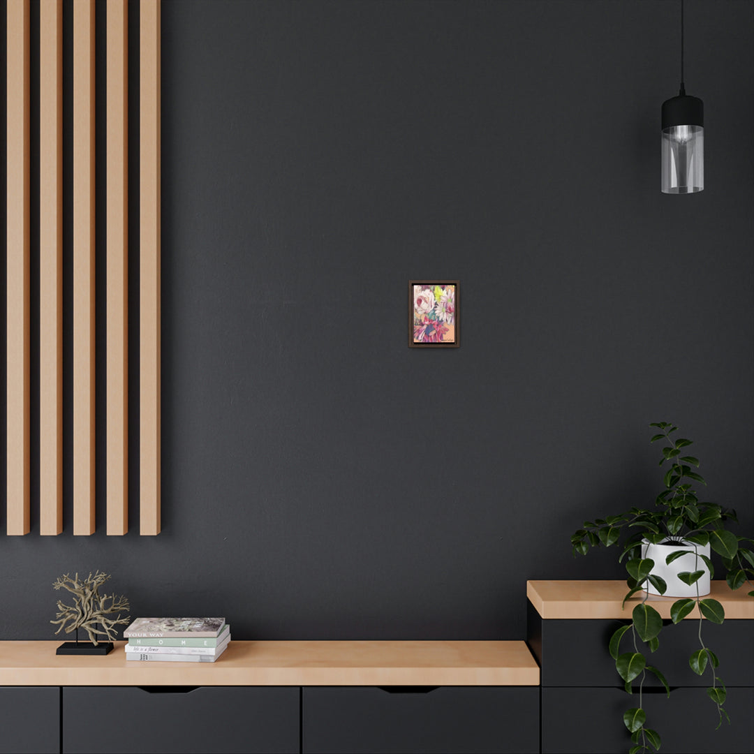 Floral/ coral background Gallery Canvas Wraps, Vertical Frame