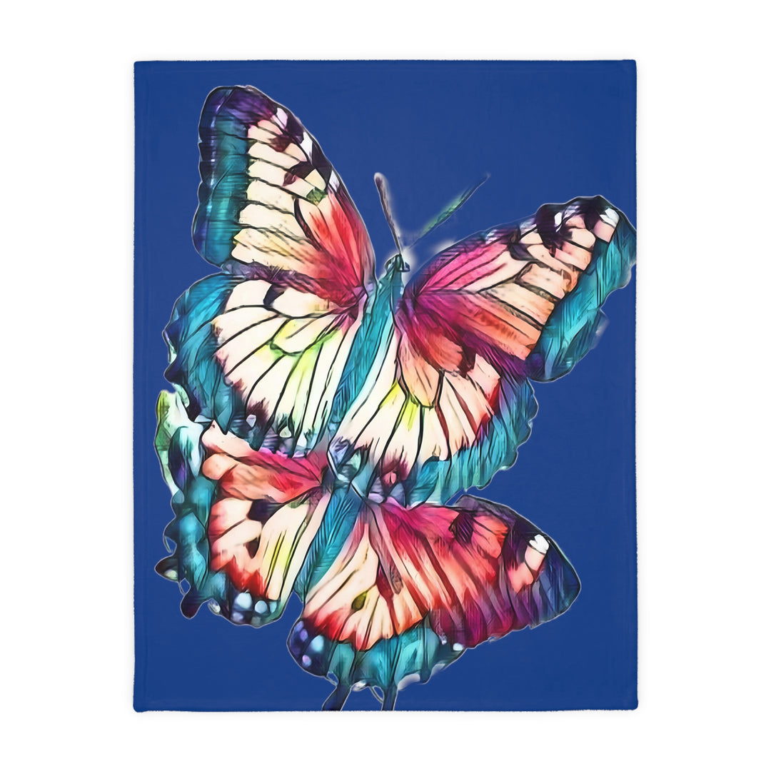 Maybe we are all like Butterflies Velveteen Minky Blanket (Two-sided print)stylr 1
