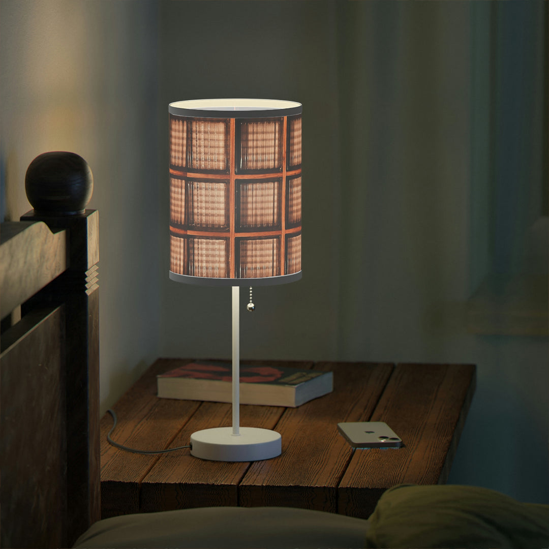 Wood and Glass design Lamp on a Stand, US|CA plug