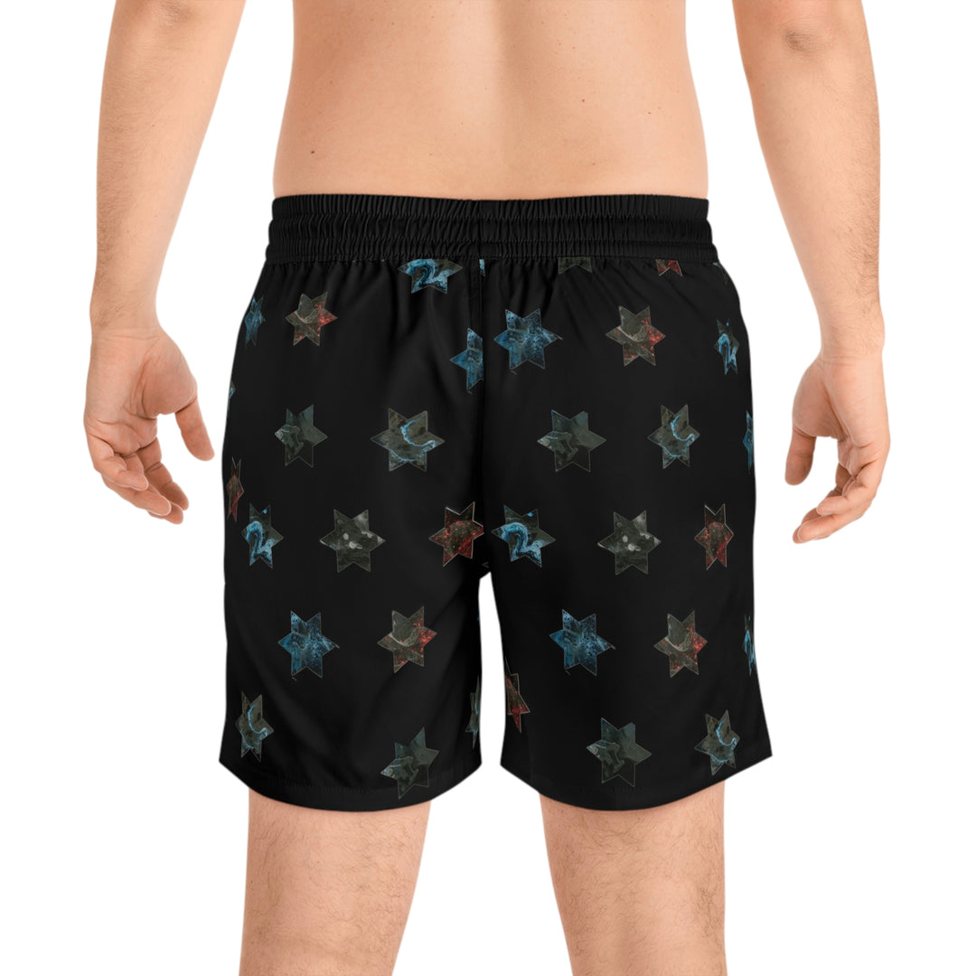 Stars and Galaxies Men's Mid-Length Swim Shorts (AOP)