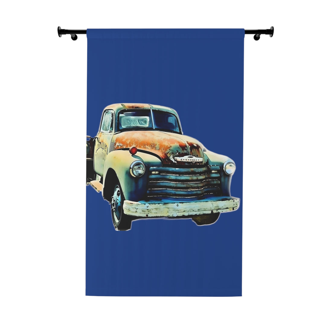 1953 Antique Truck , Blue , Blackout Window Curtains (1 Piece)