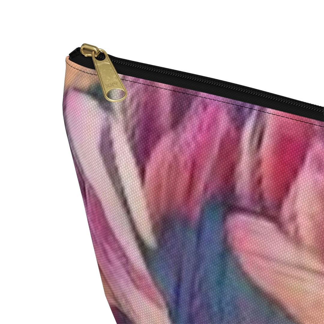 Floral/Coral Background Accessory Pouch w T-bottom
