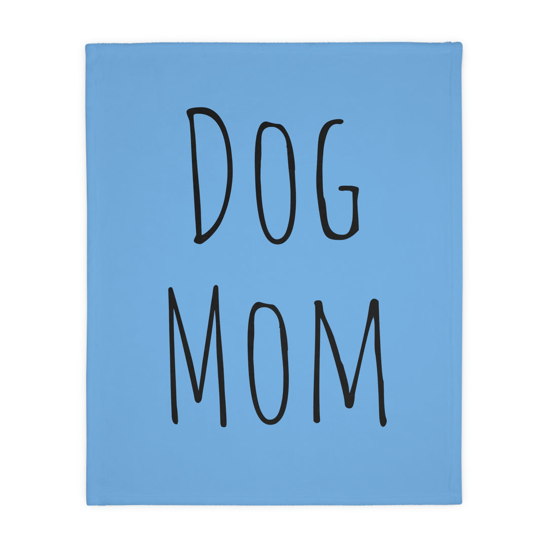 Dog Mom Velveteen Minky Blanket (Two-sided print)