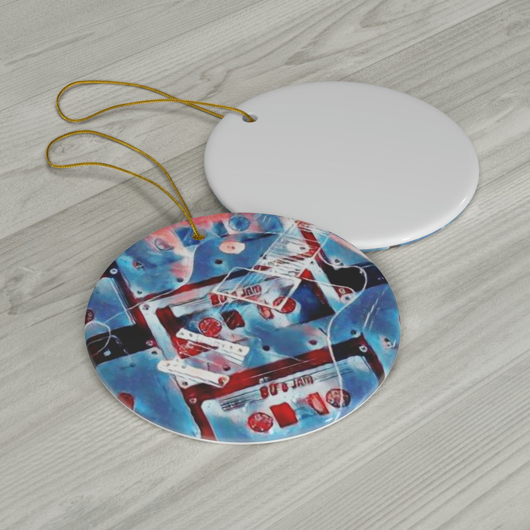 Guitar & cassettes Ceramic Ornament, 4 Shapes