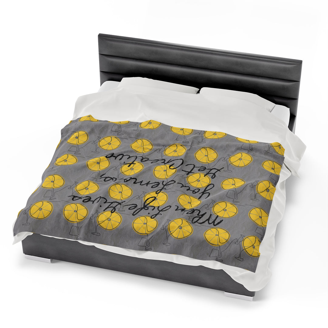 Life gives you lemons Velveteen Plush Blanket