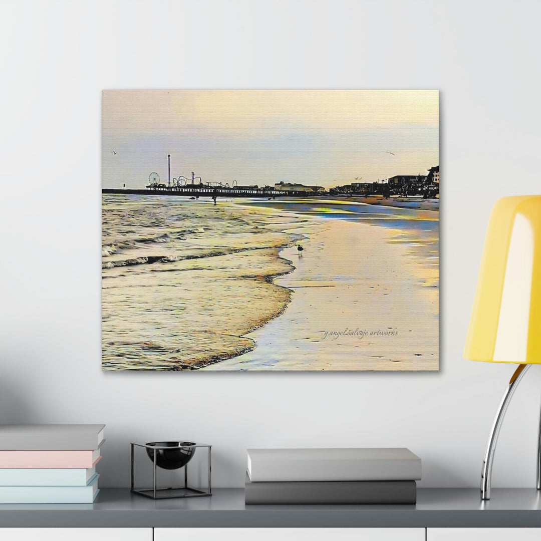 Galveston Strut Landscape Canvas Gallery Wraps