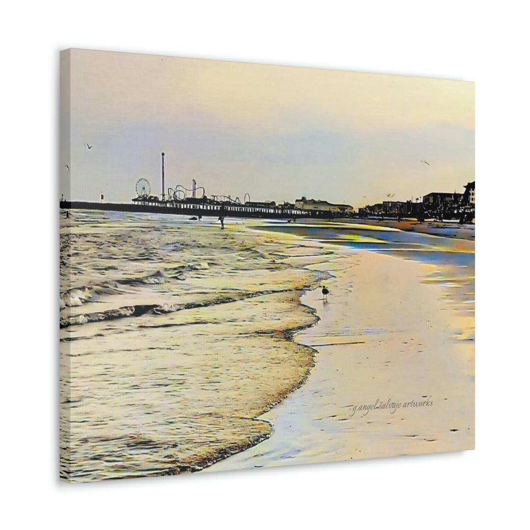 Galveston Strut Landscape Canvas Gallery Wraps