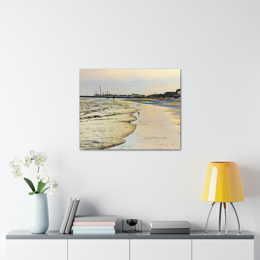 Galveston Strut Landscape Canvas Gallery Wraps