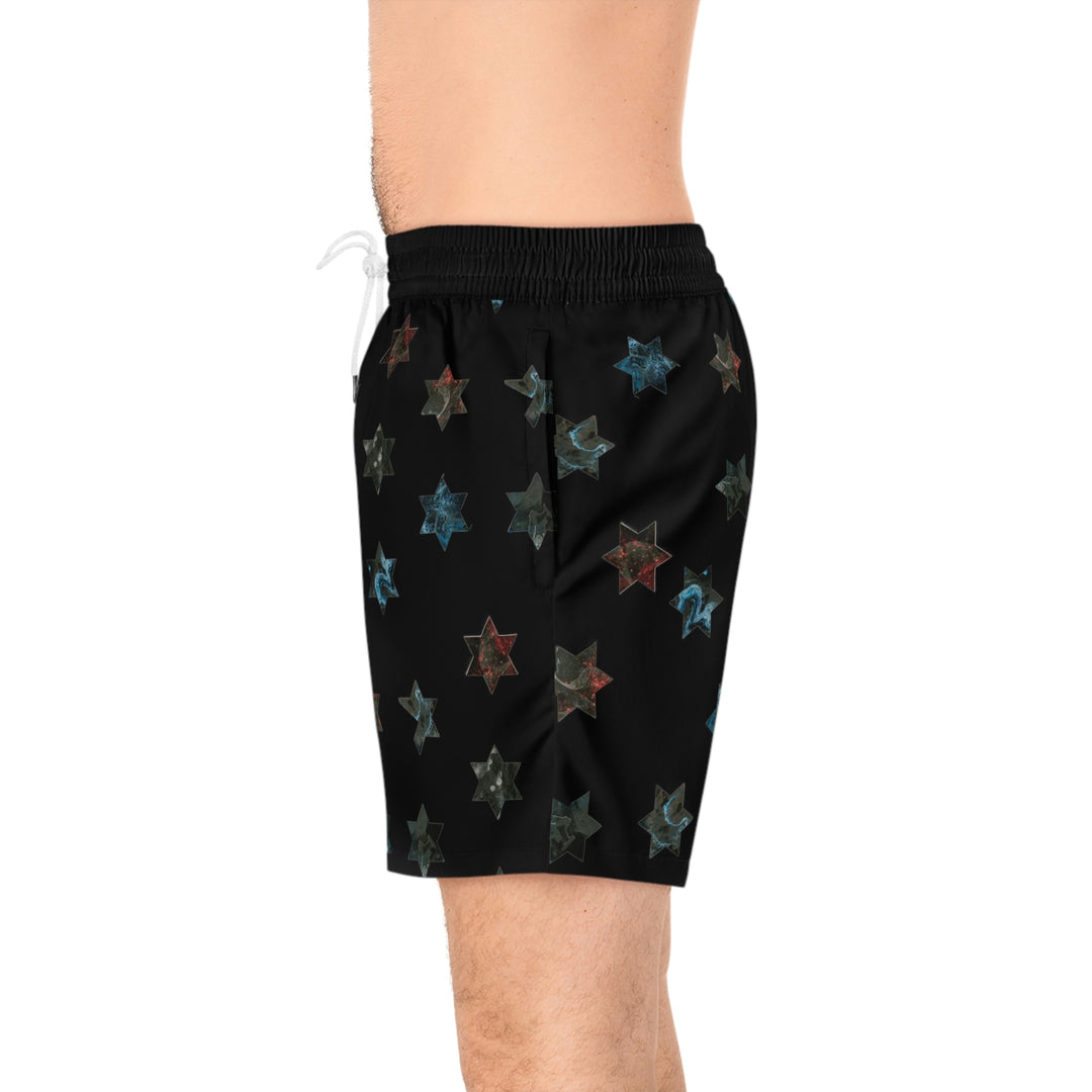 Stars and Galaxies Men's Mid-Length Swim Shorts (AOP)