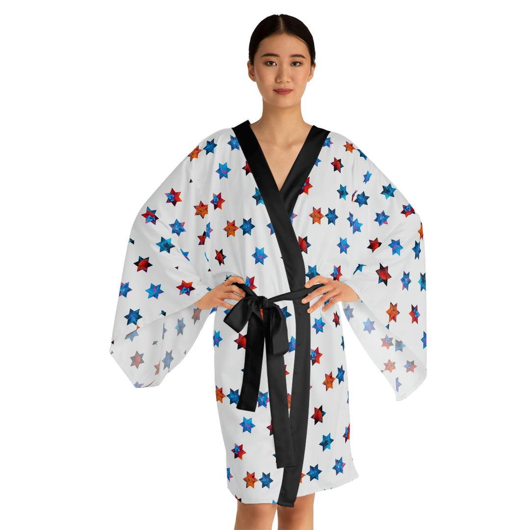 Stars Long Sleeve Kimono Robe (AOP)