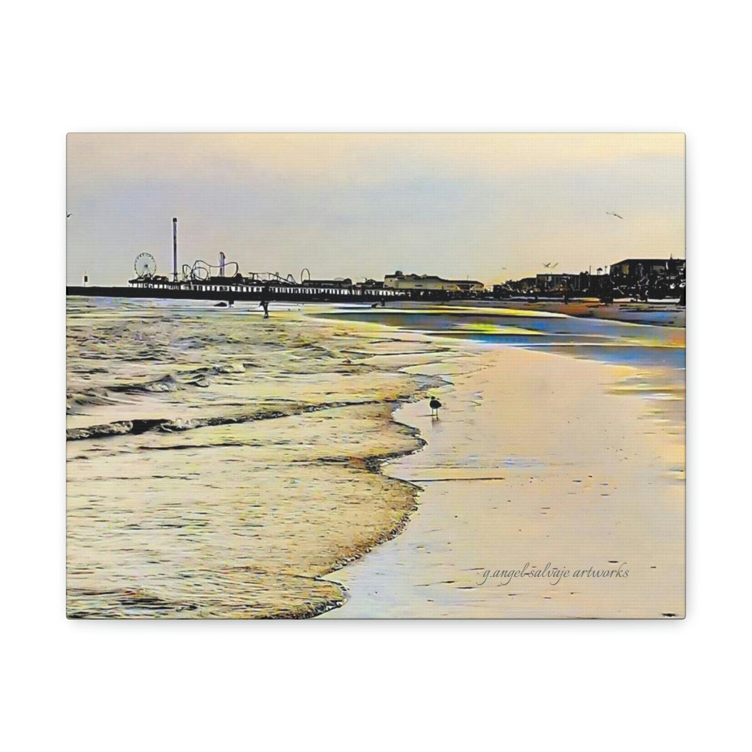 Galveston Strut Landscape Canvas Gallery Wraps