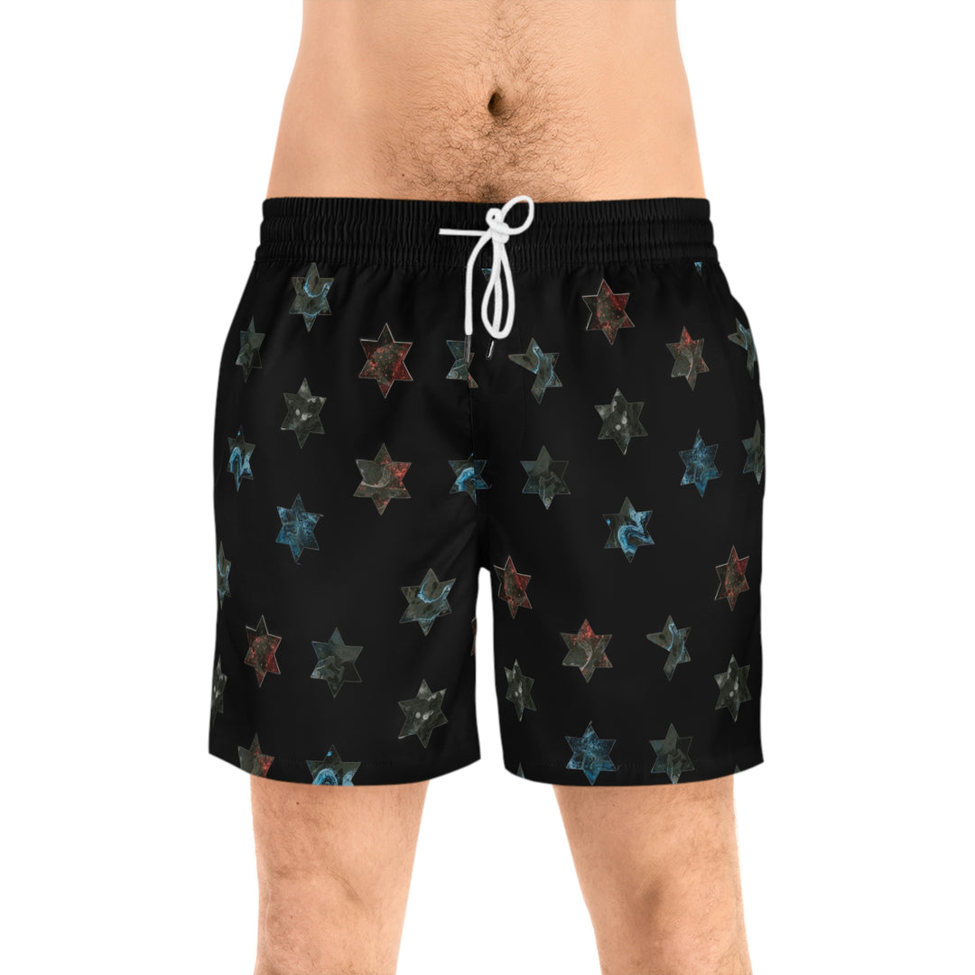 Stars and Galaxies Men's Mid-Length Swim Shorts (AOP)