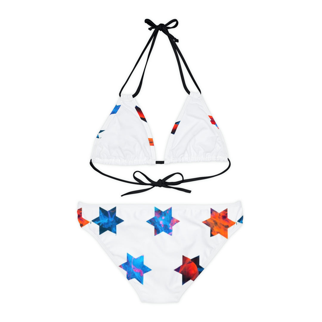Stars Strapped Bikini Set (AOP)