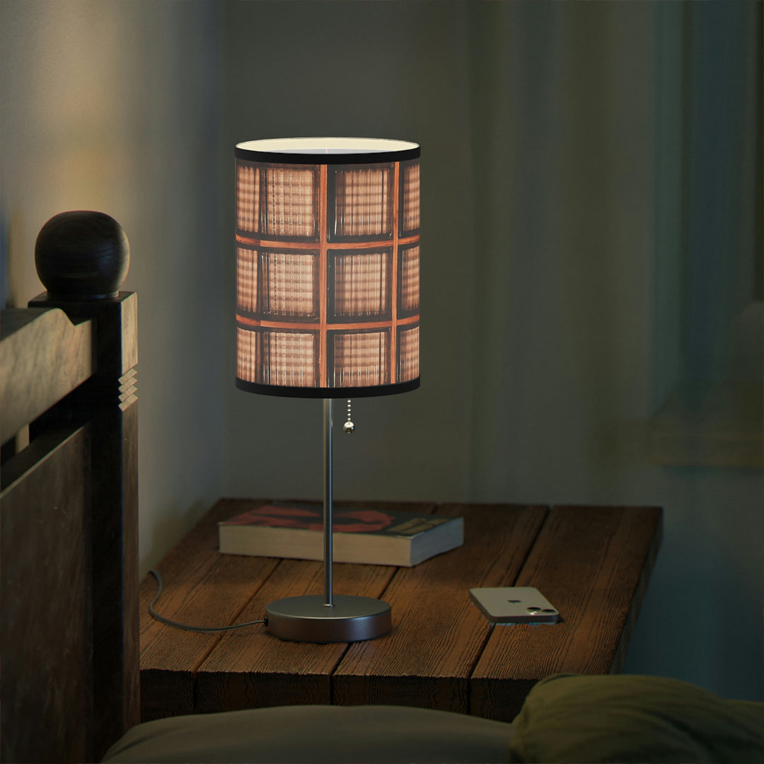 Wood and Glass design Lamp on a Stand, US|CA plug