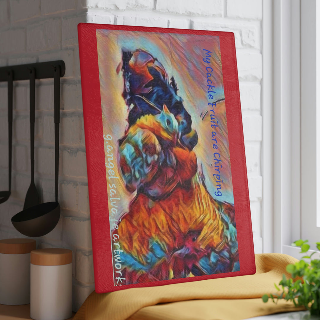 Cackle Fruit on the Hoof Glass Cutting Board