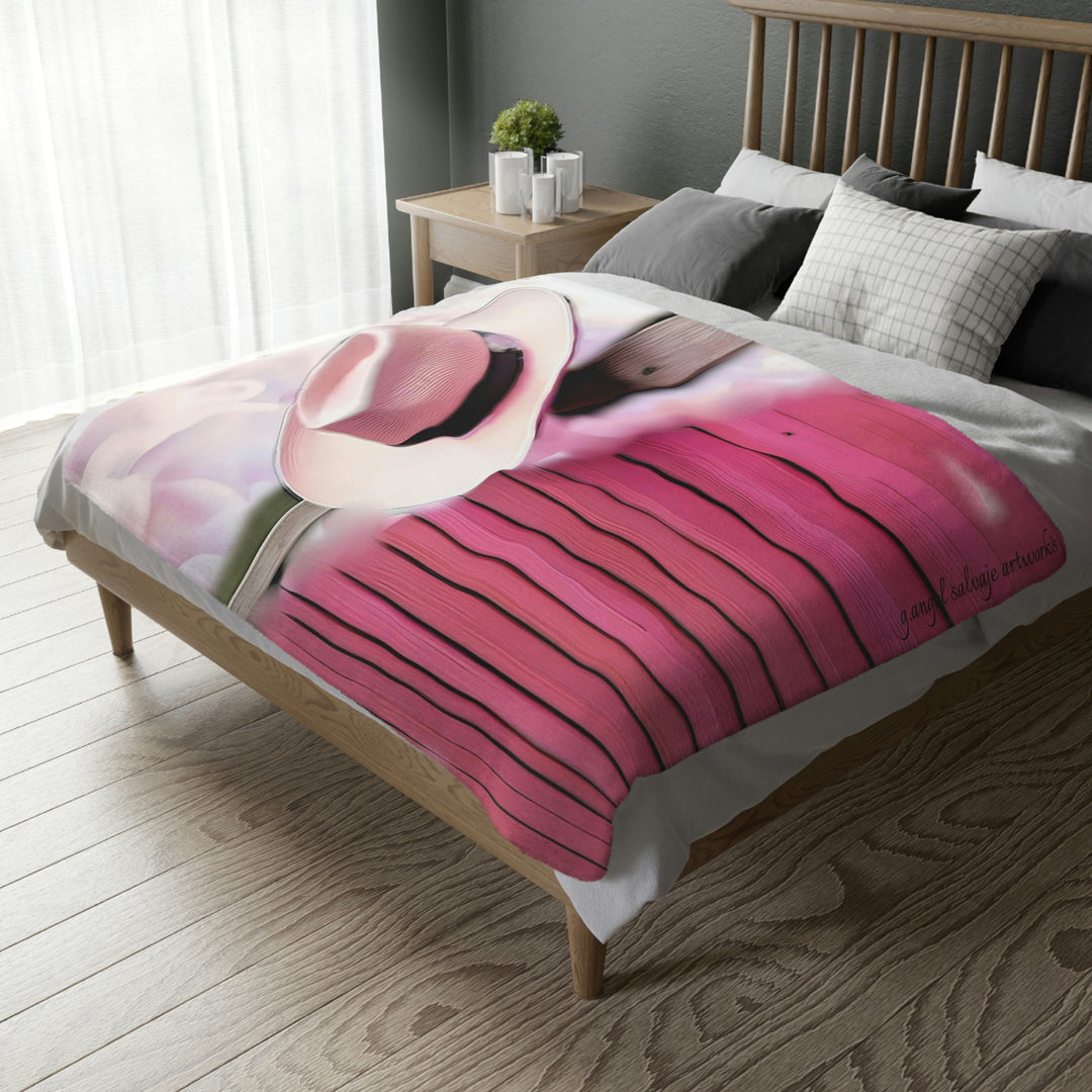 Marielle Inspired Velveteen Minky Blanket (Two-sided print)