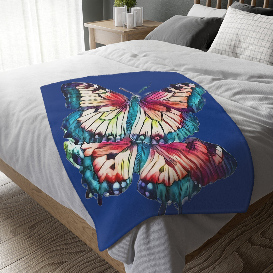 Maybe we are all like Butterflies Velveteen Minky Blanket (Two-sided print)stylr 1