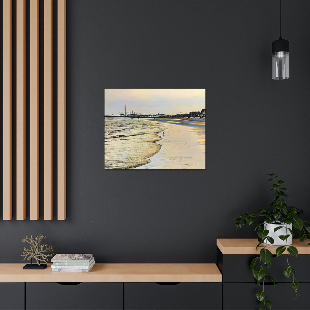 Galveston Strut Landscape Canvas Gallery Wraps