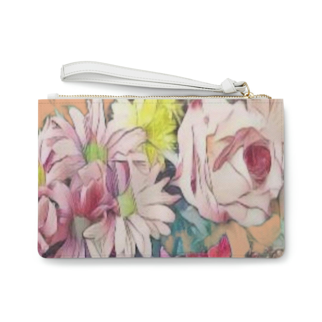 Floral /coral Clutch Bag