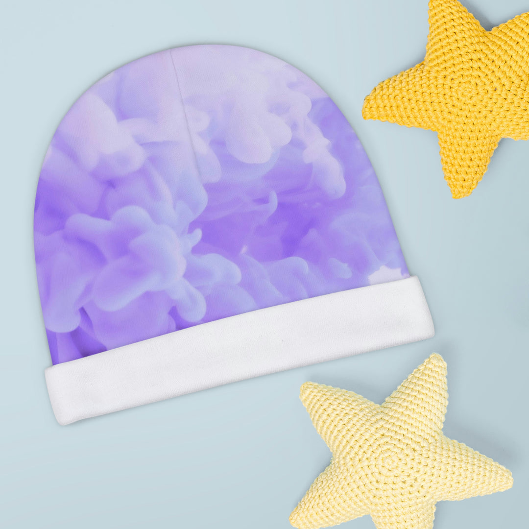 Lavender Clouds Baby Beanie (AOP)