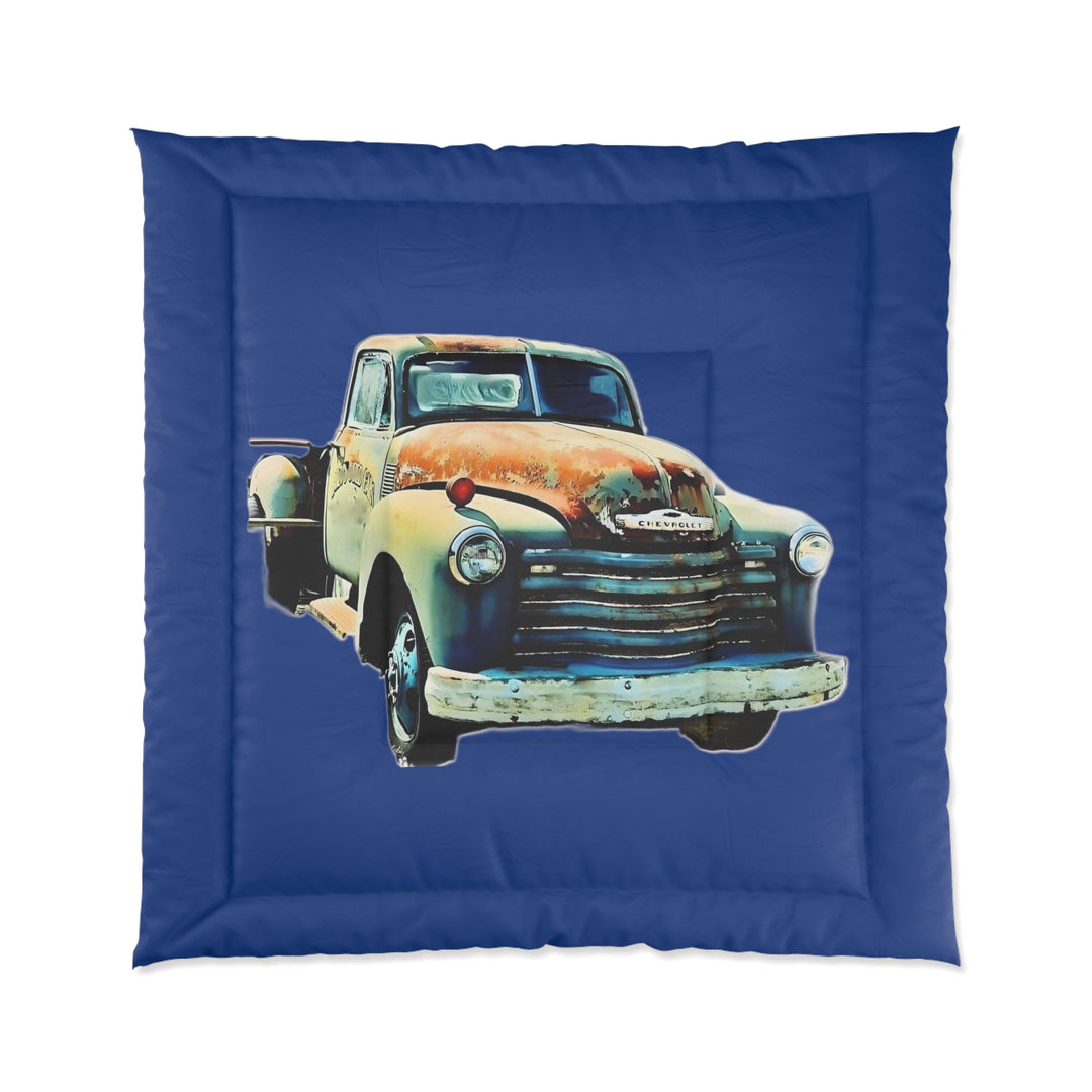 1953 Antique Truck Original Design,  Blue Comforter