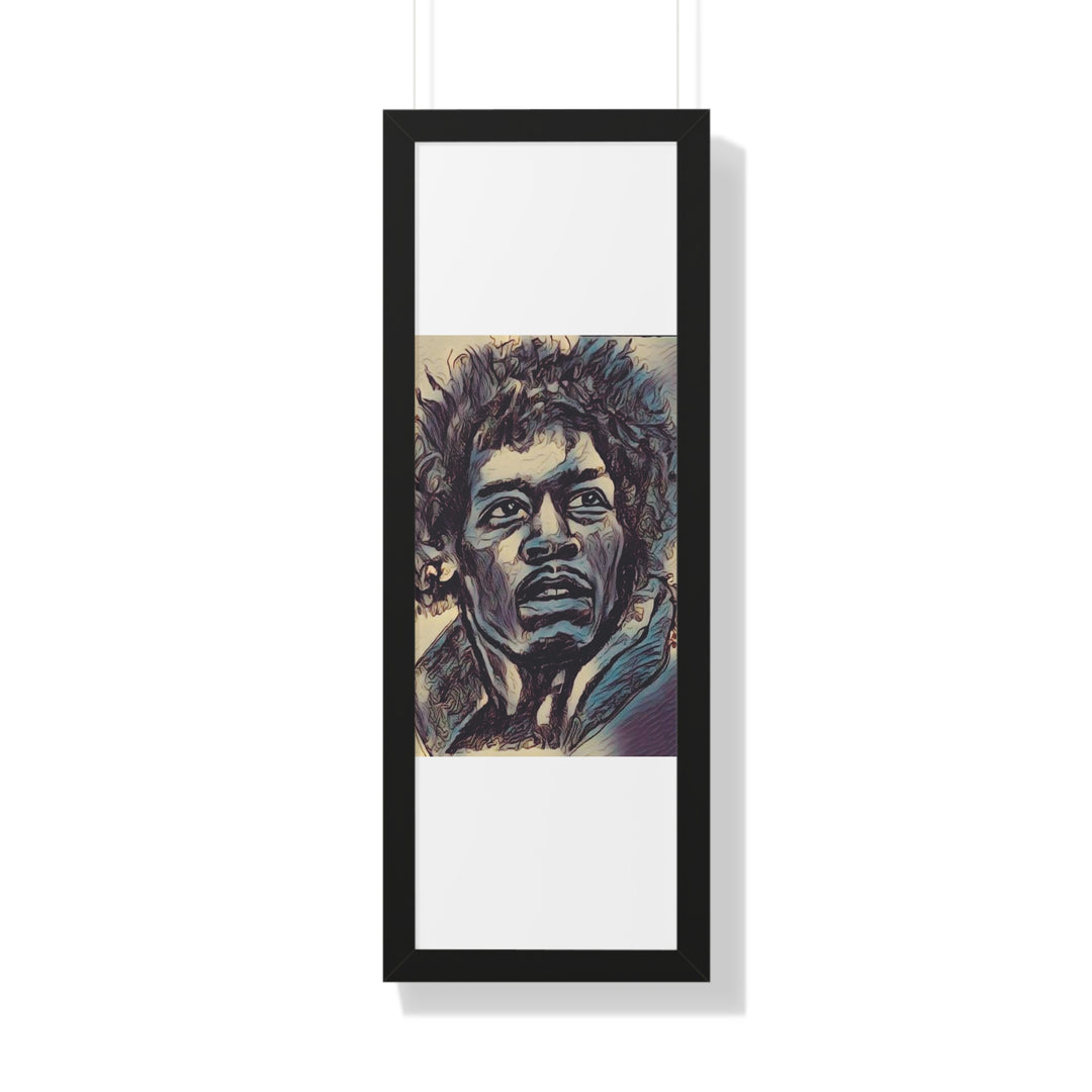 Jimi Hendrix Framed Vertical Poster