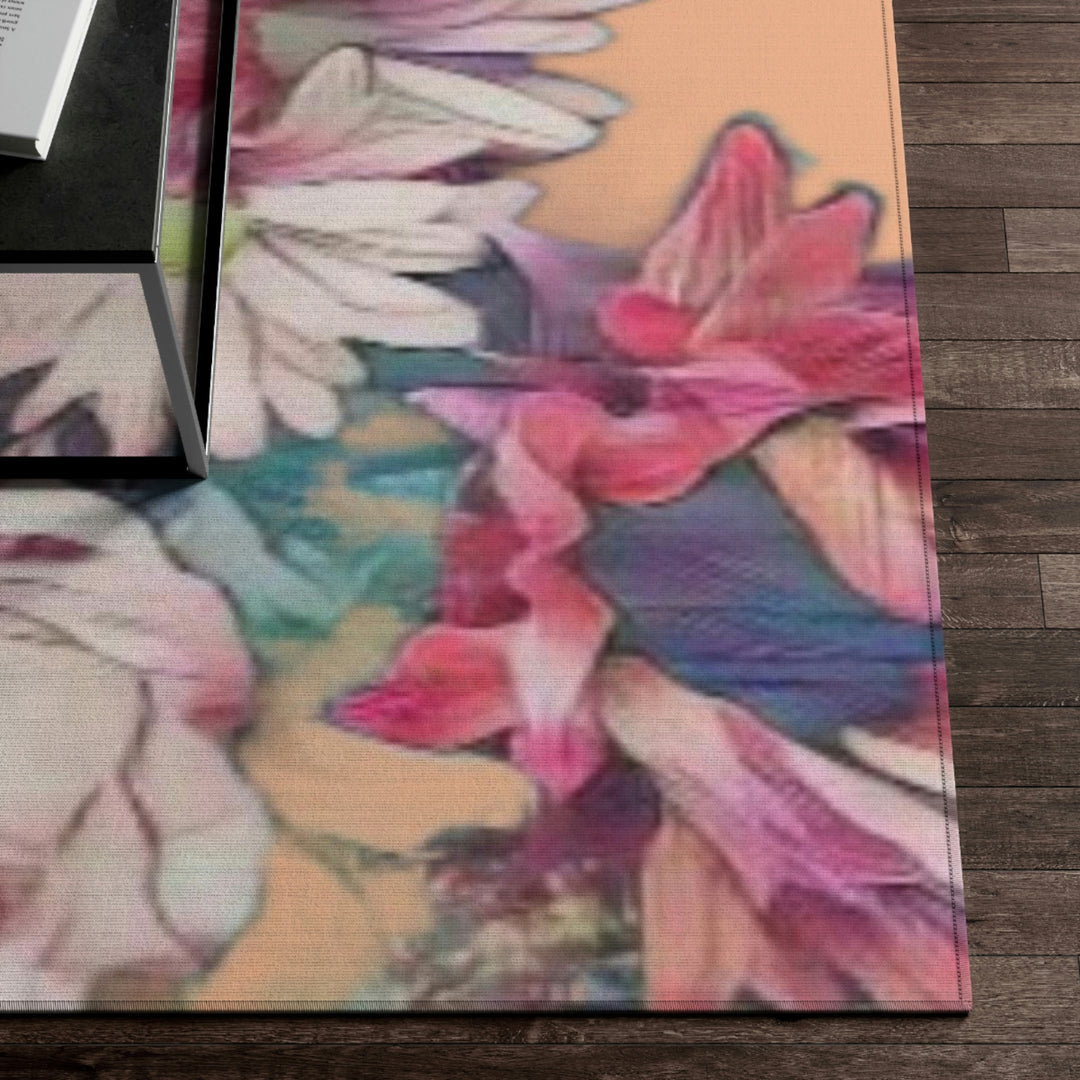 Floral in coral Dornier Rug