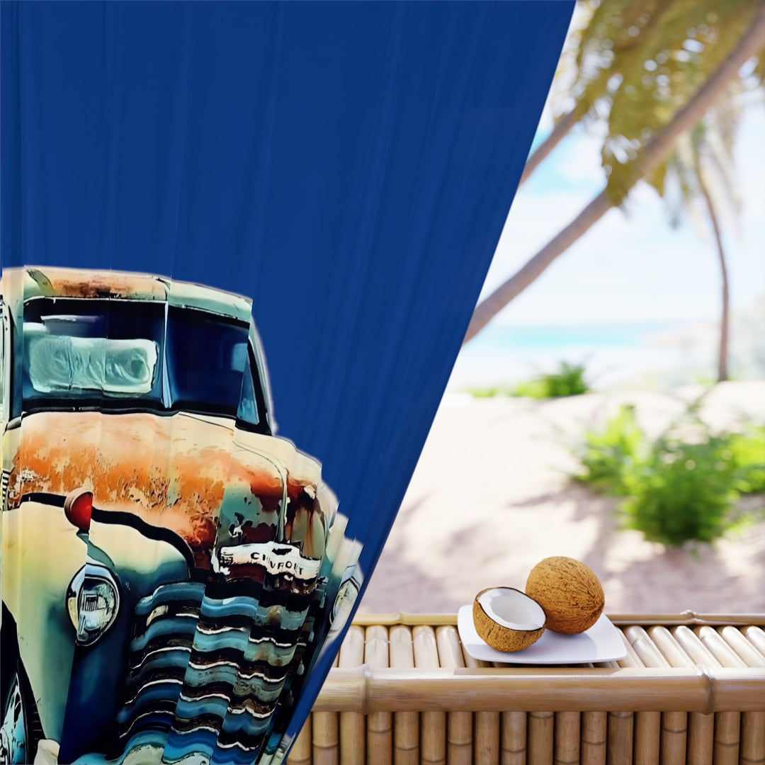 1953 Antique Truck , Blue , Blackout Window Curtains (1 Piece)