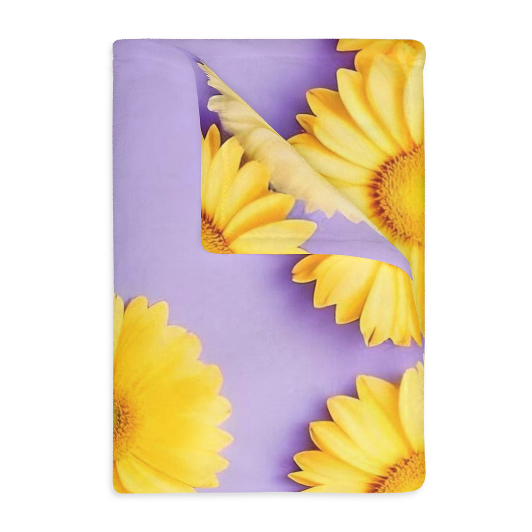 Flower Power style 4 Velveteen Minky Blanket (Two-sided print)