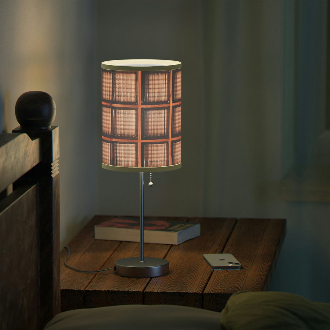 Wood and Glass design Lamp on a Stand, US|CA plug