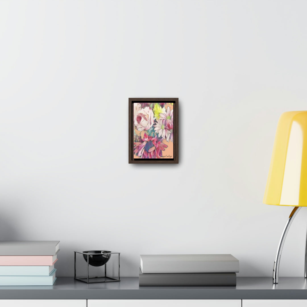 Floral/ coral background Gallery Canvas Wraps, Vertical Frame