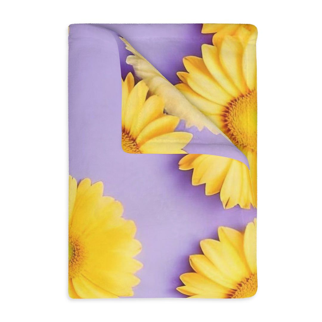 Flower Power style 4 Velveteen Minky Blanket (Two-sided print)