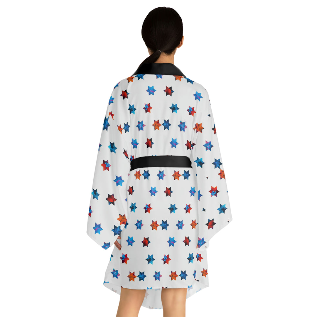 Stars Long Sleeve Kimono Robe (AOP)