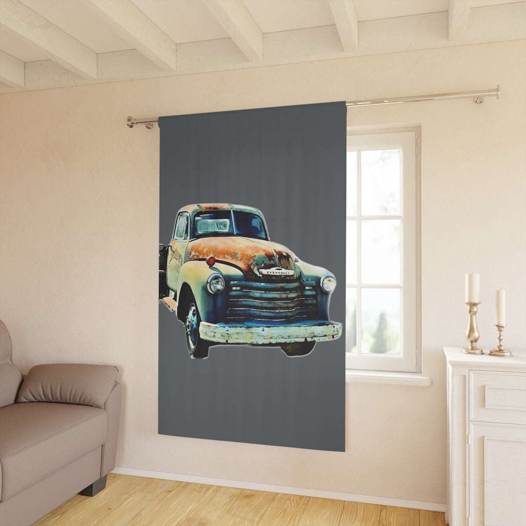 1953 Antique Truck , Grey colored Blackout Window Curtains (1 Piece)