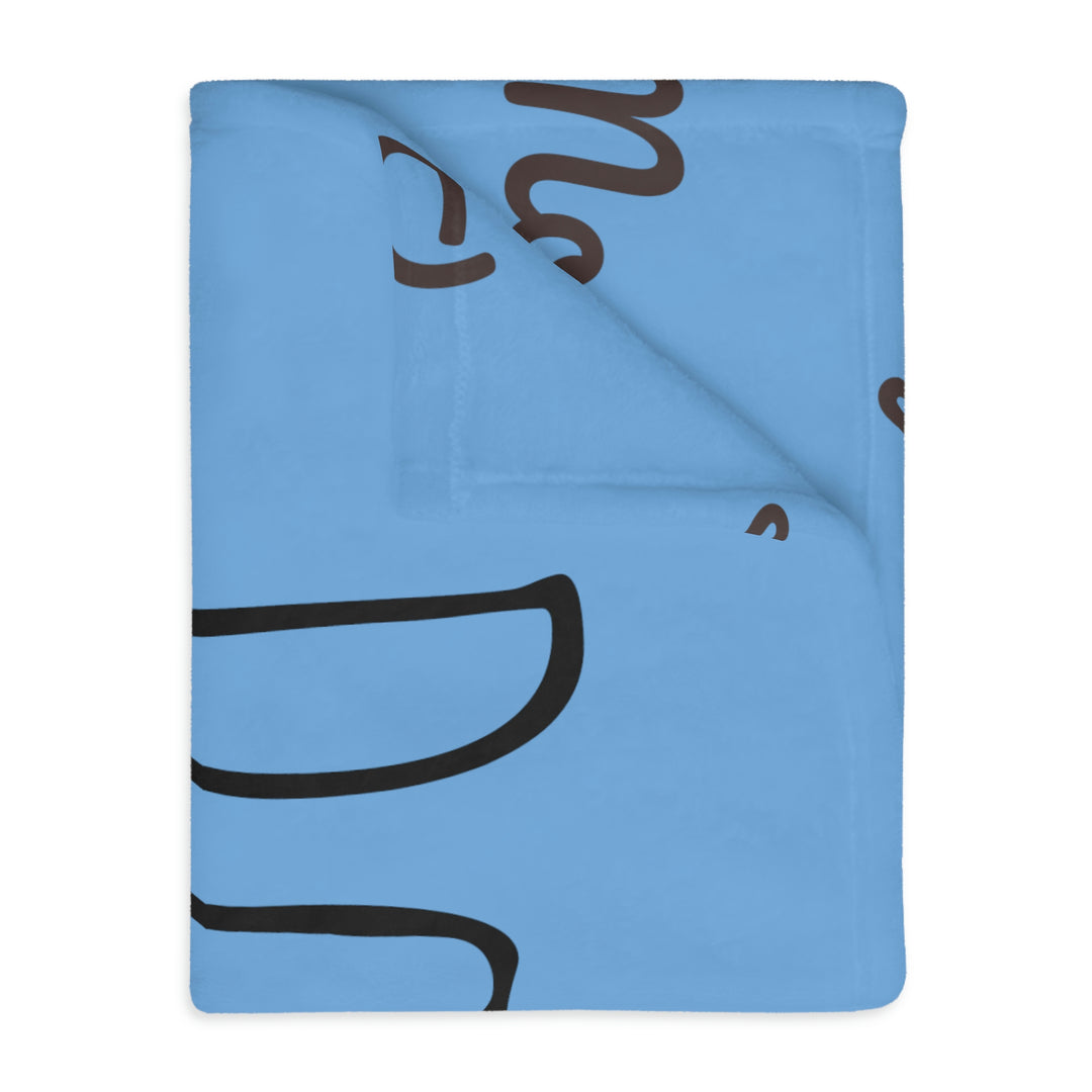 Dog Mom Velveteen Minky Blanket (Two-sided print)