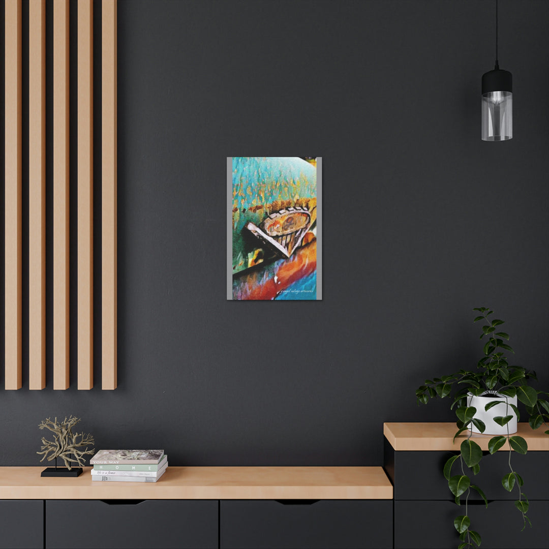 g's '63 V6 emblem on Canvas Gallery Wraps