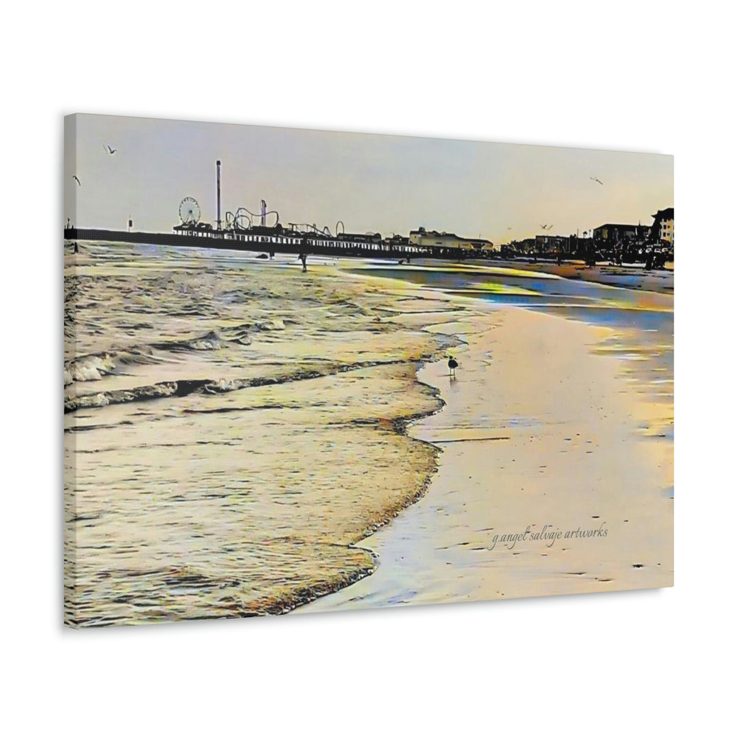 Galveston Strut Landscape Canvas Gallery Wraps