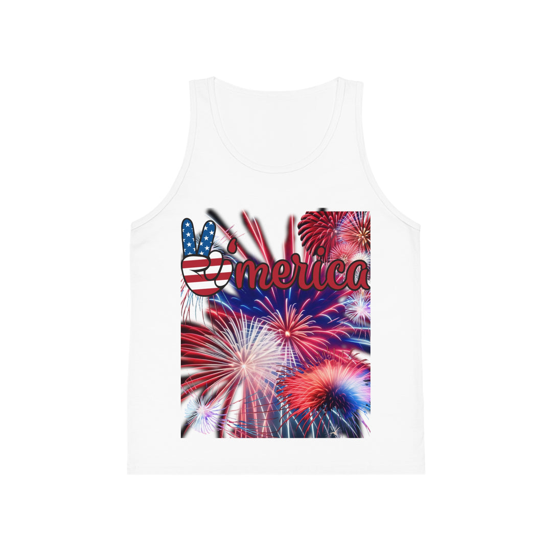 Peace and Fireworks Kid's Jersey Tank Top