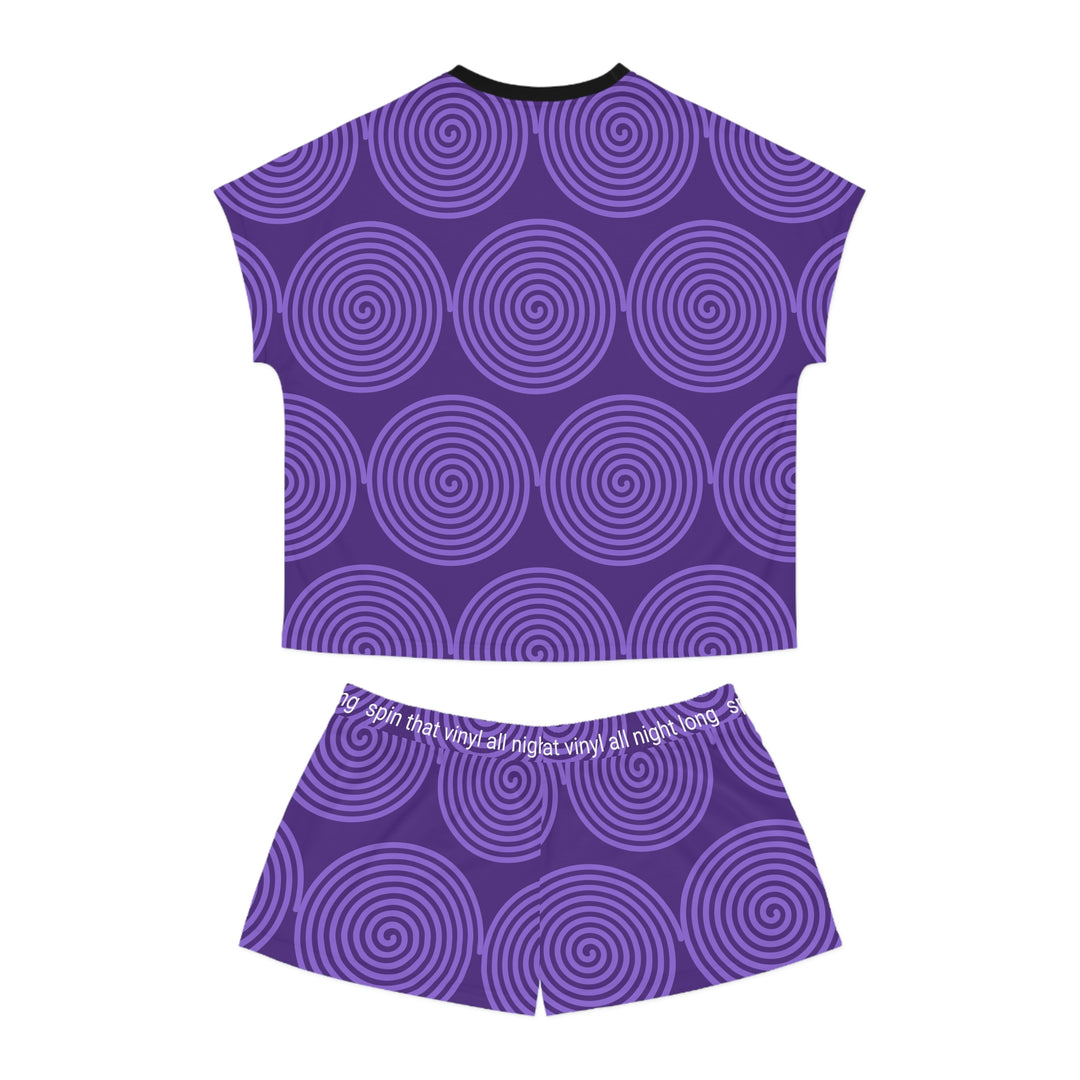 Spin that vinyl all night Women's Short Pajama Set (AOP)