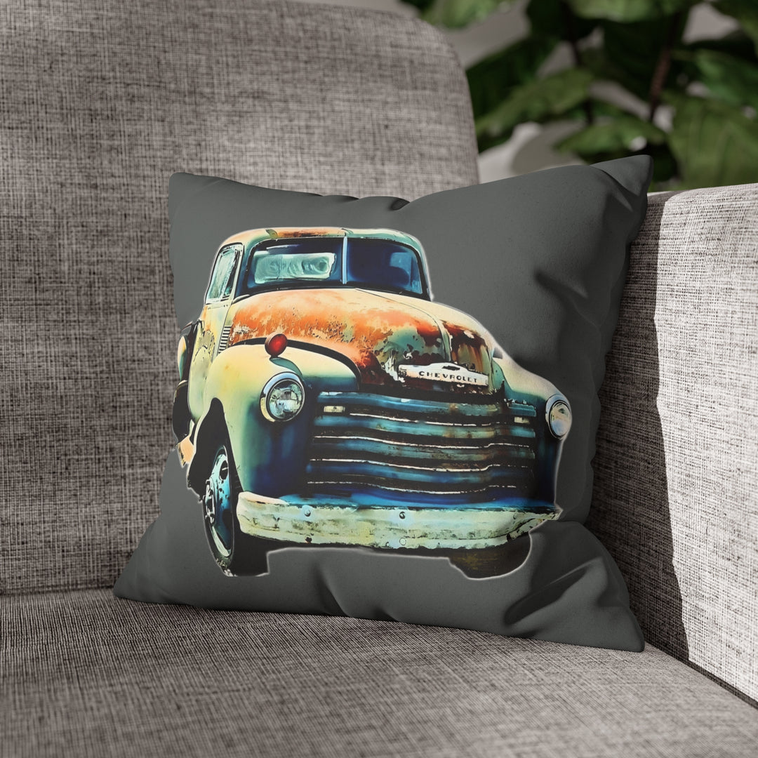 1953 Antique Truck , Grey Faux Suede Square Pillow Case