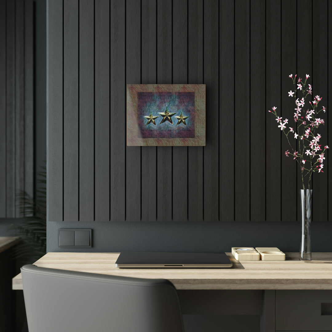Rustic Triple Star with Plum Acrylic Prints