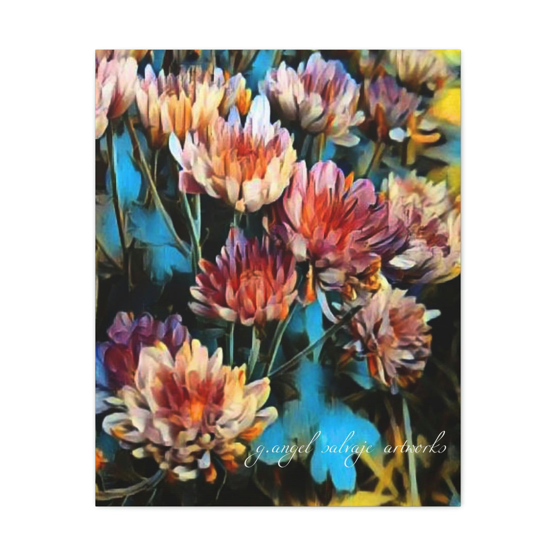 Corinthian Mums Canvas Gallery Wraps