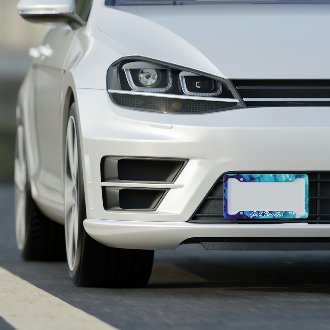 Just Breathe License Plate Frame