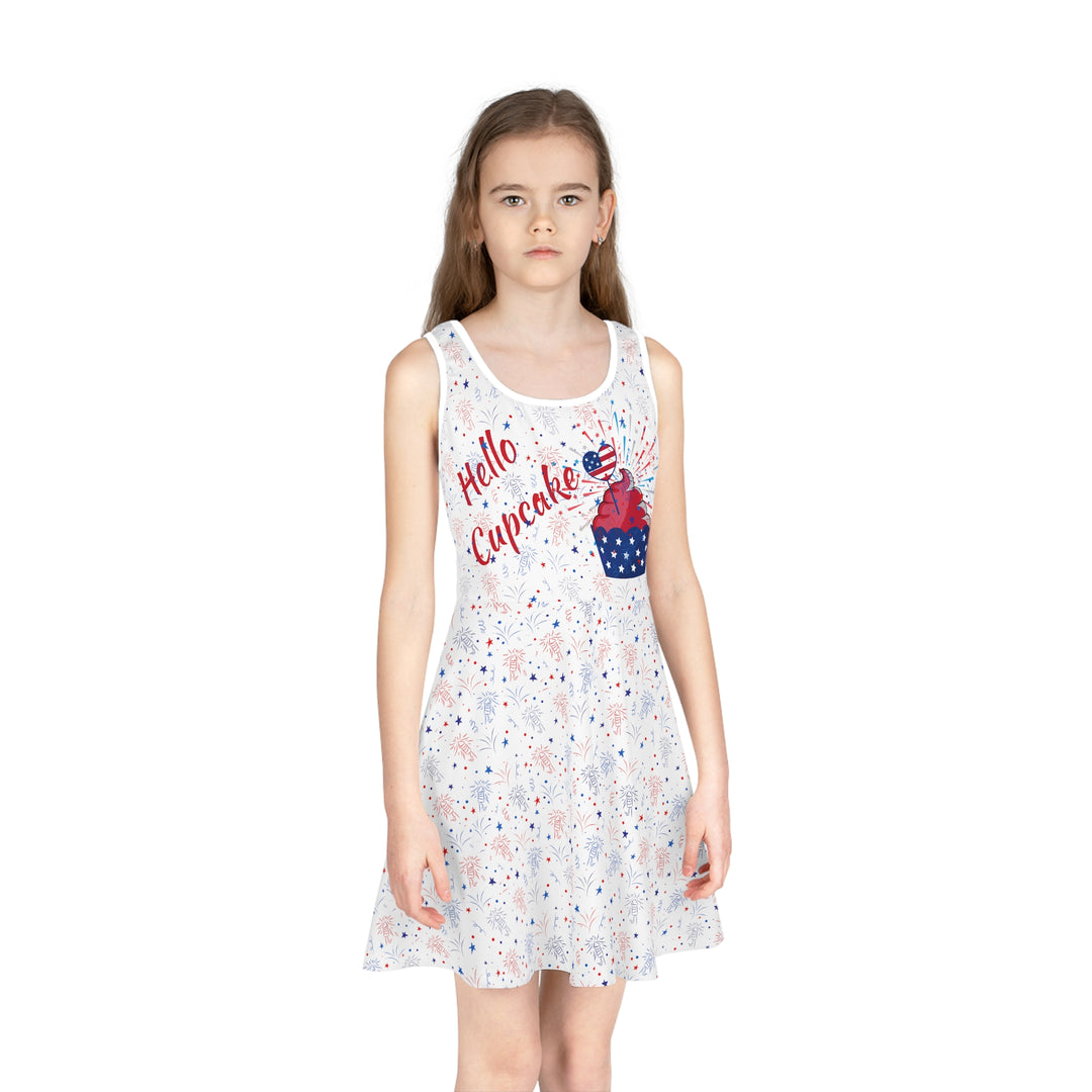 Hello Cupcake Girls' Sleeveless Sundress (AOP)