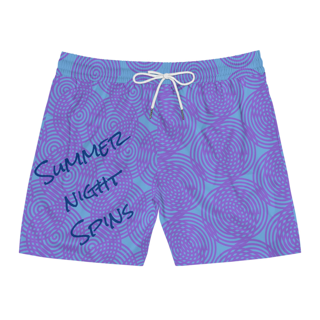 Simmer night spins Men's Mid-Length Swim Shorts (AOP)