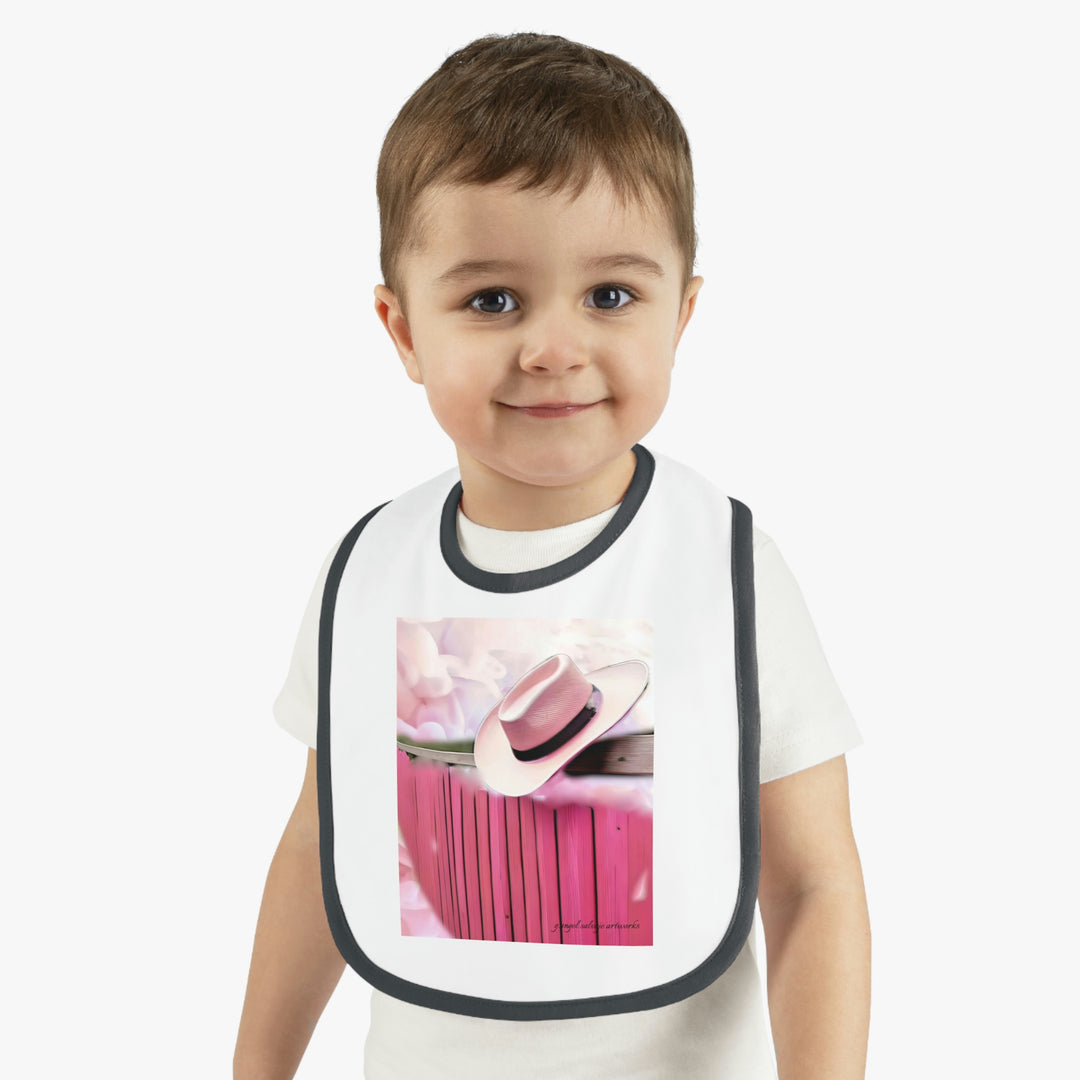 Marielle Inspired Baby Contrast Trim Jersey Bib