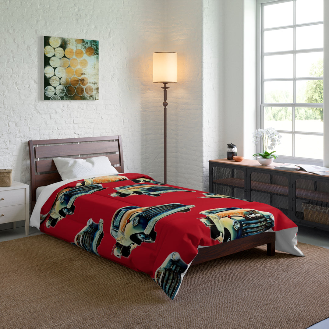 1953 Antique Truck  Red Comforter style 2