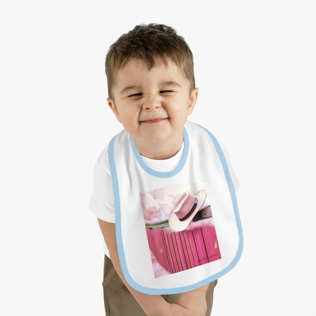 Marielle Inspired Baby Contrast Trim Jersey Bib