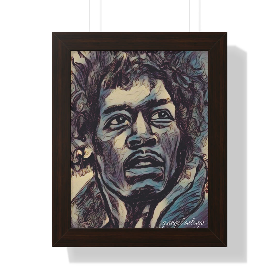 Jimi Hendrix Framed Vertical Poster